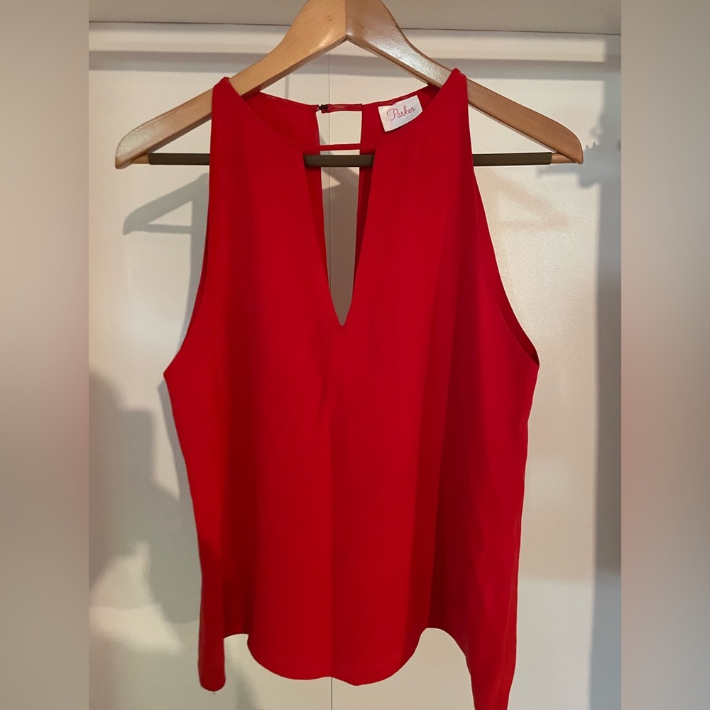 PARKER Red Sleeveless Top